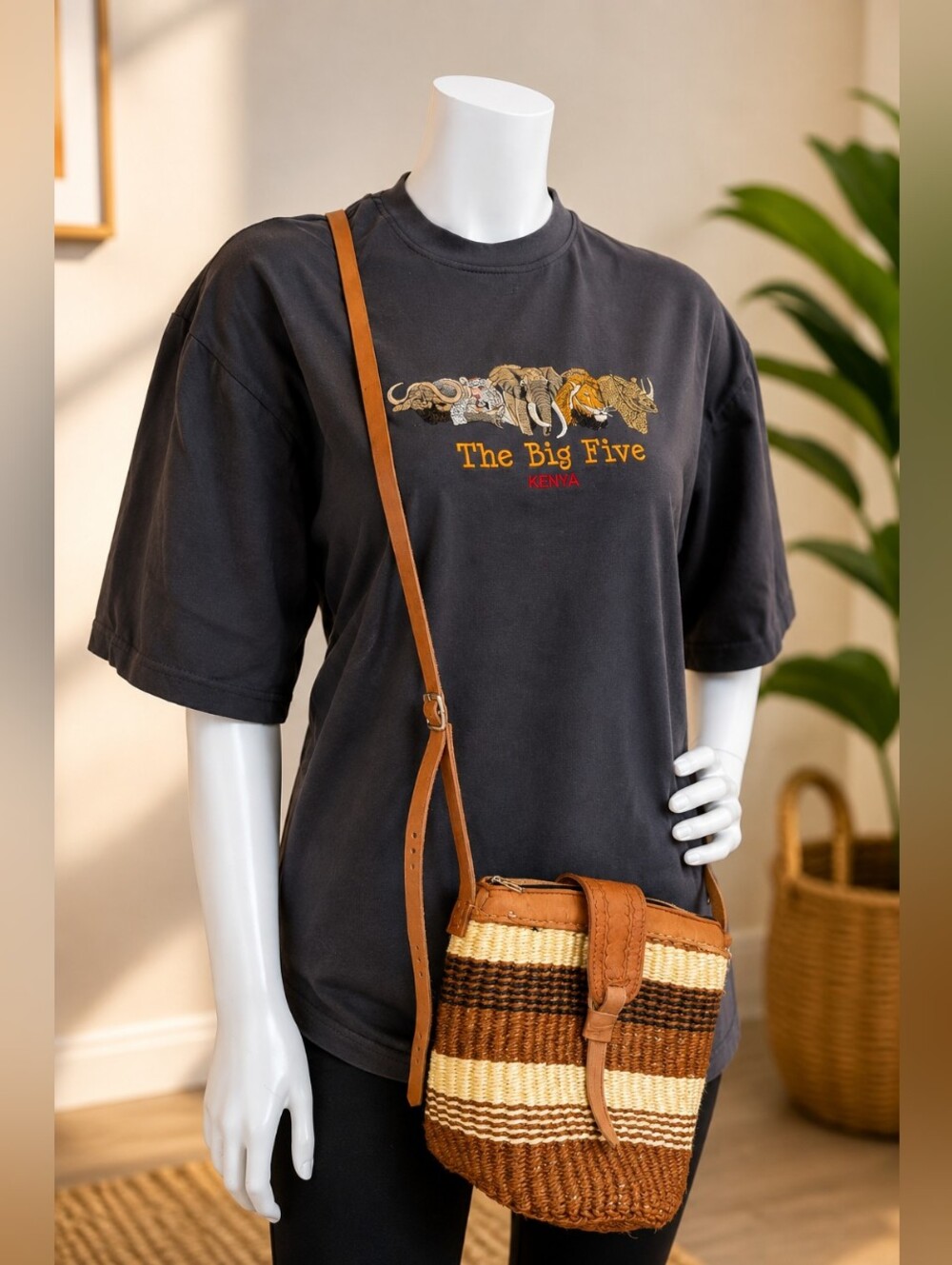 Woven Straw Crossbody Bag